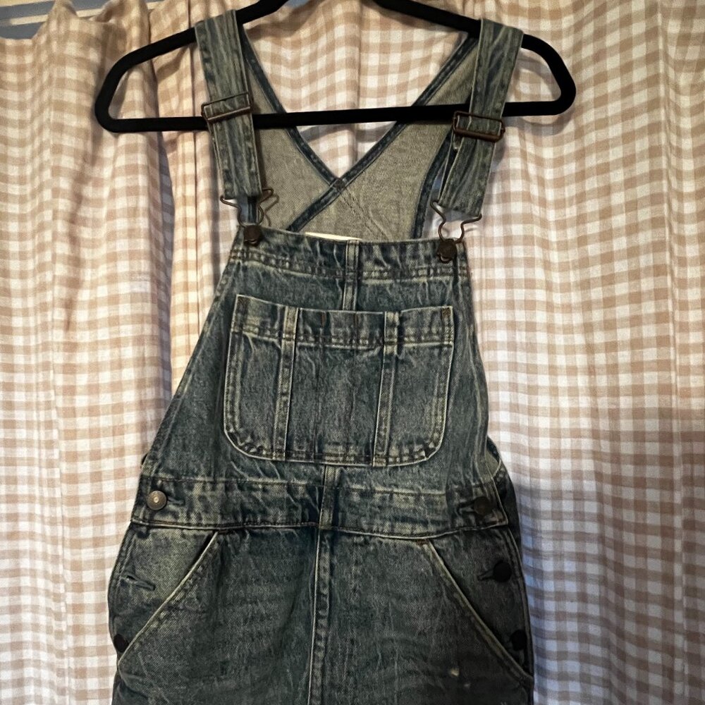 Abercrombie denim overall shorts